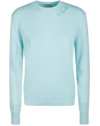 Mc2 Saint Barth - Logo Embroidered Knitted Jumper - Lyst