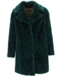 Herno - Faux-Fur Single-Breasted Long Sleeved Coat - Lyst