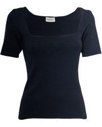 P.A.R.O.S.H. - Short-sleeved Square Neck Top - Lyst