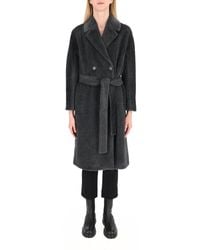 Max Mara - Double-breasted Belted Coat - Lyst