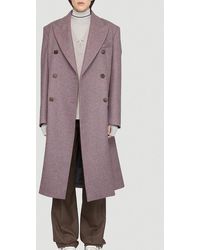 Maison Margiela Double Breasted Coat - Purple