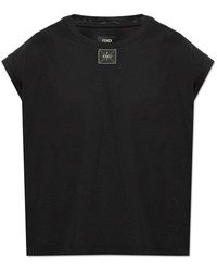 Fendi T-shirt With Logo - Black