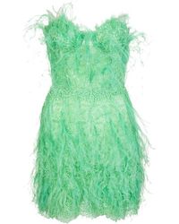 Ermanno Scervino Lace-embroidered Strapless Dress - Green
