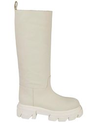 P.A.R.O.S.H. Ridged-sole Knee-length Boots - White