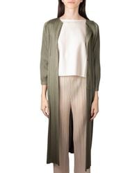 Pleats Please Issey Miyake - Monthly Colors January Buttoned Pleated Coat - Lyst