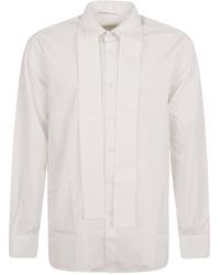 Prada - Layered-Collar Button-Up Poplin Shirt - Lyst