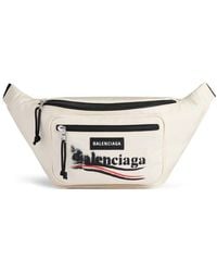 Balenciaga - Logo Embroidered Explorer Belt Bag - Lyst