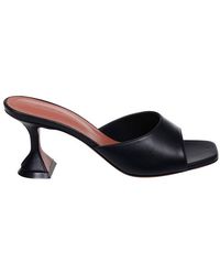 AMINA MUADDI - Square Toe Heeled Sandals - Lyst