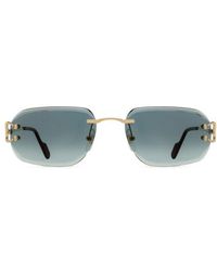Cartier - Rectangular Frame Sunglasses - Lyst