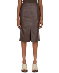 Max Mara - Corsica Leather Skirt - Lyst