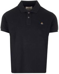 Vivienne Westwood - Logo Embroidered Polo Shirt - Lyst