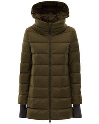 Herno - Ribbed Cuffs Mid Quilted Jacket - Lyst