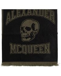 Alexander McQueen - Varsity Logo Wool Scarf - Lyst