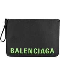 Balenciaga Leather The Simpsons Print Pouch in Black for Men 