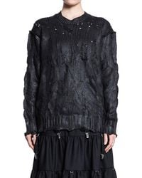 Junya Watanabe - Cable-knit Distressed Jumper - Lyst