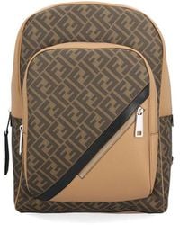 Fendi - Ff Motif Zipped Backpack - Lyst