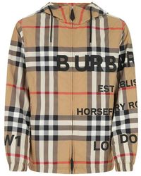 Burberry - Stanford Check Print Nylon Jacket - Lyst