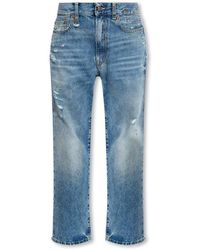R13 - Jeans With Vintage Effect - Lyst