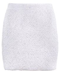 Missoni - Sequin-embellished Chevron Knit Mini Skirt - Lyst