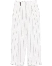 Peserico - Striped Trousers - Lyst