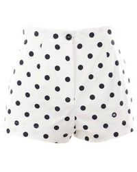 Dolce & Gabbana - Polka-dot Printed High Waist Shorts - Lyst