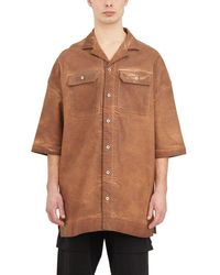 Rick Owens - Short-sleeved Oversized Shirt - Lyst