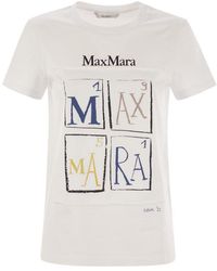 Max Mara - Printed Cotton T-Shirt - Lyst