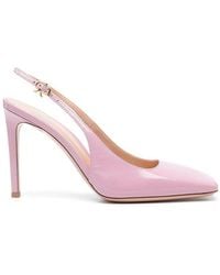 Gianvito Rossi - Square-Toe Slingback Pumps - Lyst