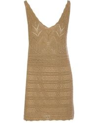 Twinset - Sleeveless Knitted Mini Dress - Lyst