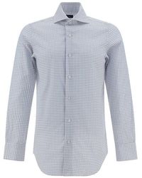 Finamore 1925 - Milano Zante Checkered Printed Shirt - Lyst