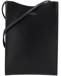 A.P.C. Jamie Logo Detailed Shoulder Bag - Black