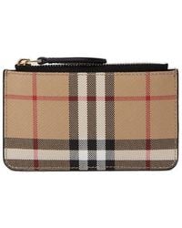 Burberry - Vintage Checked Zipped Card Holder - Lyst