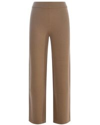 Max Mara - Trousers Leather Brown - Lyst