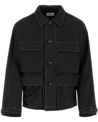 Lemaire - Contrast-stitching Buttoned Shirt Jacket - Lyst