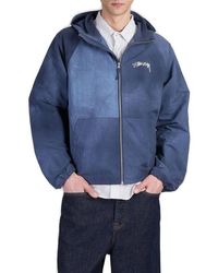 Stussy Checked Cotton-flannel Zip-up Overshirt in Gray for Stussy Checked Cotton-flannel Zip-up Overshirt in Gray for