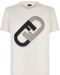Fendi O'lock Printed Crewneck T-shirt - White