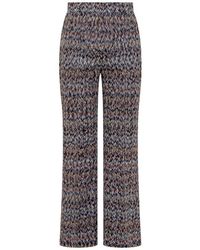 Missoni - Viscose Blend Lamé Zig Zag Cropped Pants - Lyst