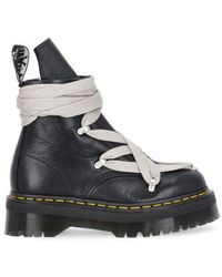 Rick Owens X Dr. Martens Lace-up Leather Boots - Black