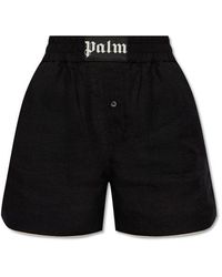 Palm Angels - Linen Shorts, - Lyst