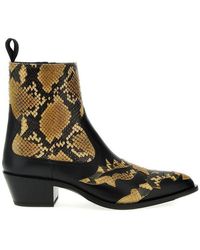 Bally - Vegas Python Printed Ankle Boots - Lyst