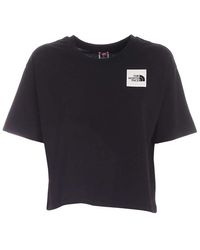 The North Face - Cropped Crewneck T-shirt - Lyst