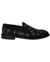 Moschino - Round-toe Slip-on Loafers - Lyst