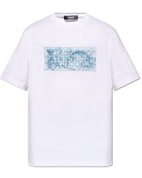 Versace - Embroidered T-shirt, - Lyst