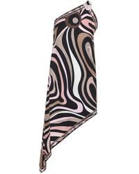 Emilio Pucci - Marmo-Printed One-Shoulder Dress - Lyst