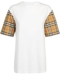 Burberry Vintage Checked Sleeve T-shirt - White