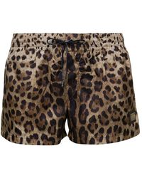 Dolce & Gabbana - Swimsuit With Leopard Print - Lyst