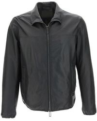 Emporio Armani Leather jackets for Men | Online Sale up to 63% off | Lyst