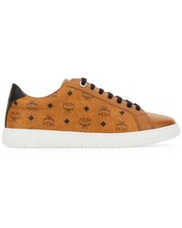 MCM - Terrain Logo Printed Lace-up Sneakers - Lyst