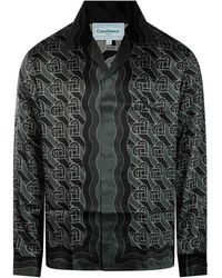 Casablancabrand - Black Silk Shirt - Lyst