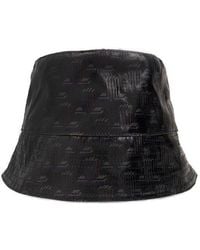 Lanvin Logo Embroidered Reversible Bucket Hat - Black